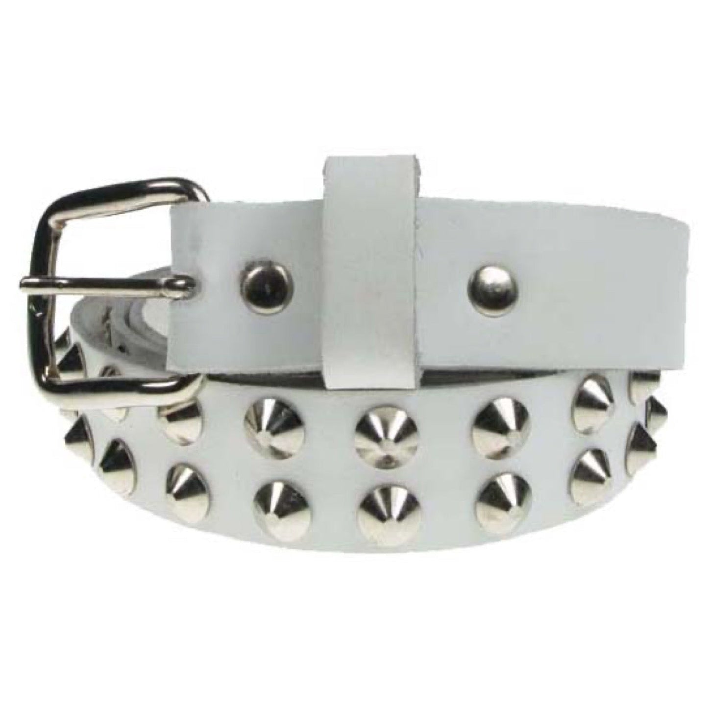 B002 - 25mm Conical Leather Belt (Black)