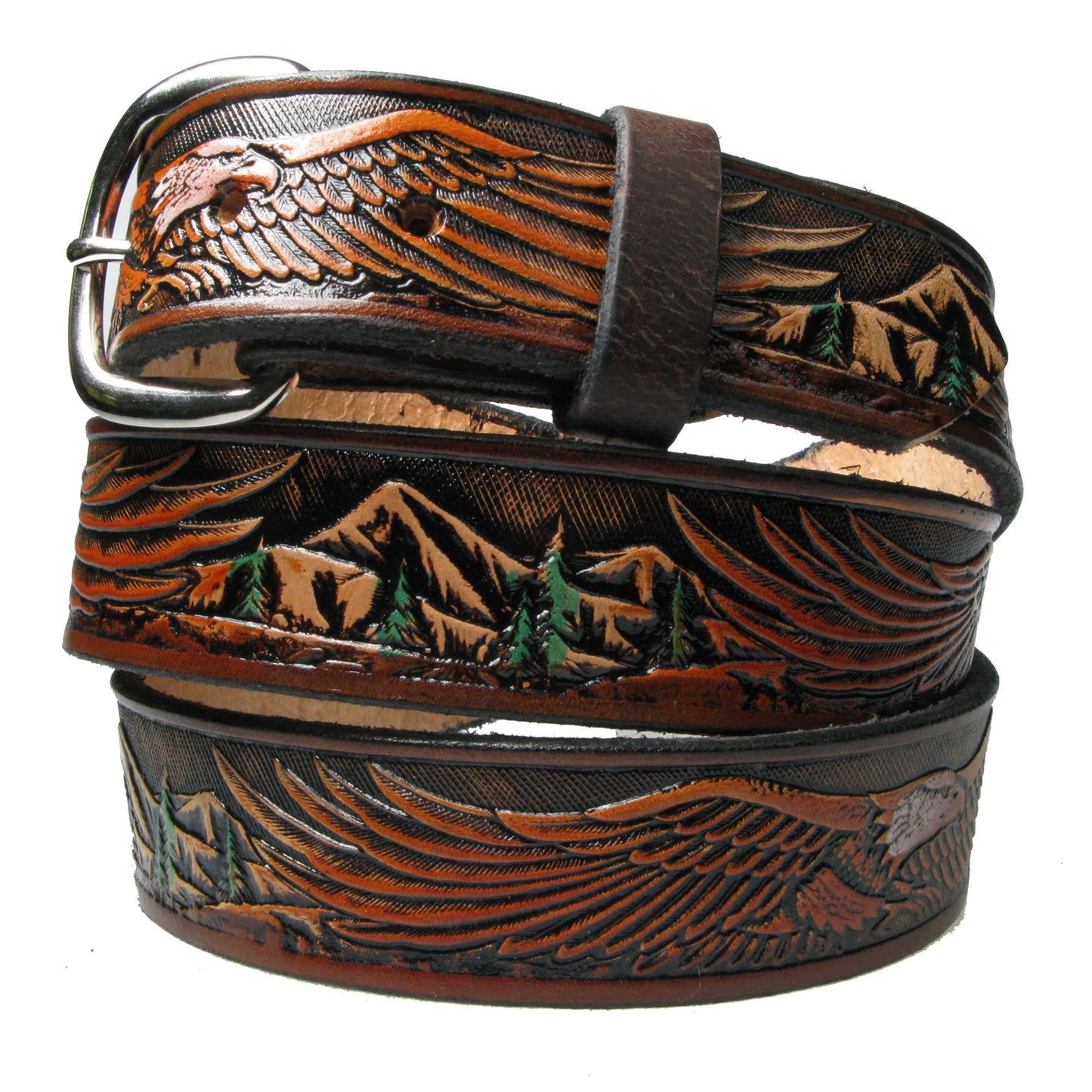 B410 FLYING EAGLE/HILL Leather Belt 38mm AMERICAN BELT