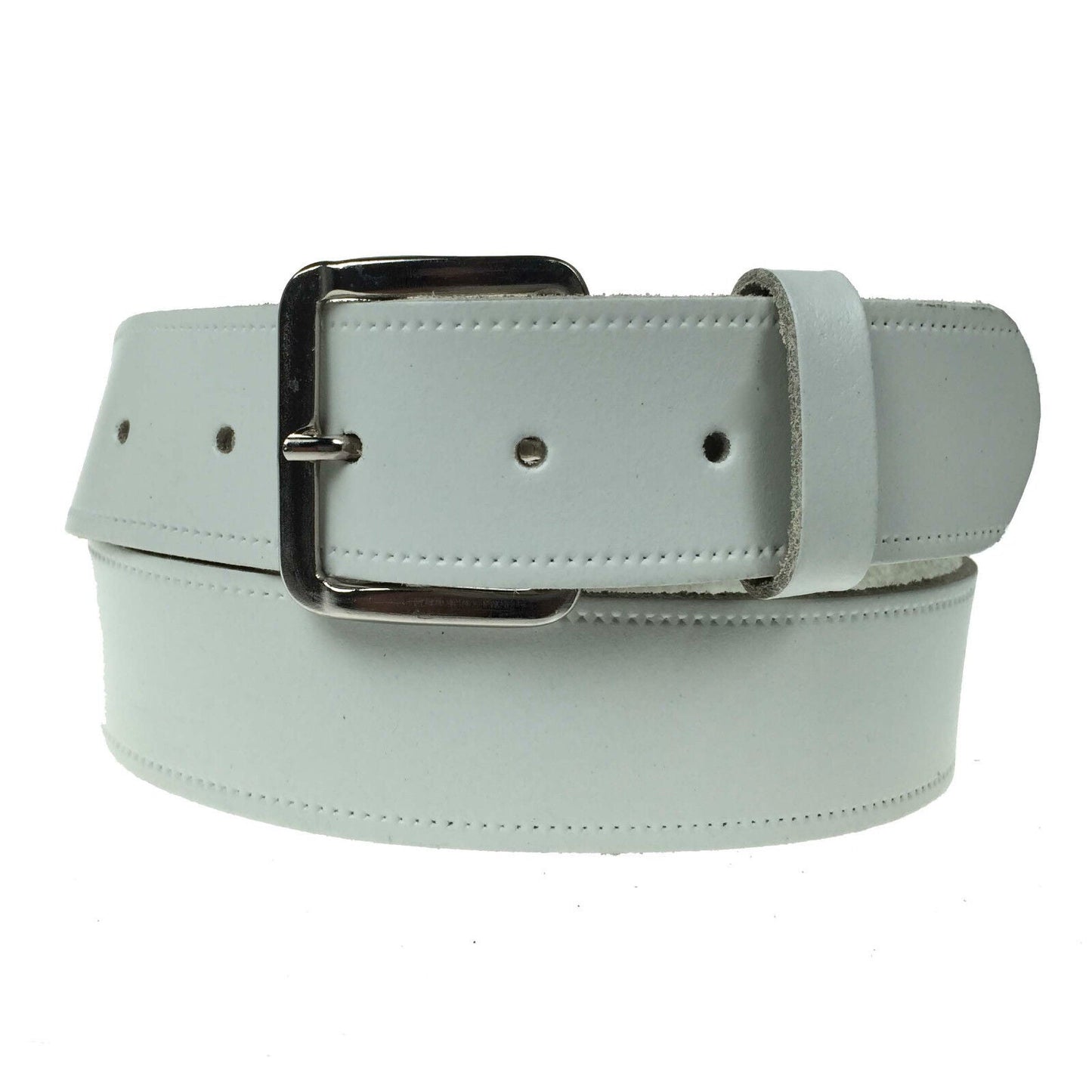 1.5 (40mm) Classic Leather Belt Silver Buckle