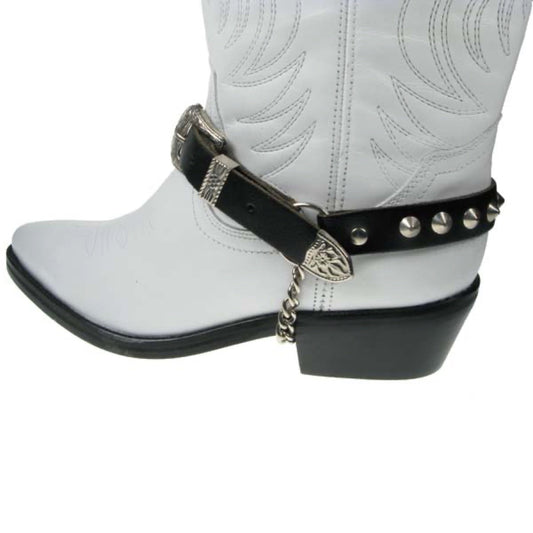 BS002 - 1 Row Conical 3/4" -  Leather Bootstrap