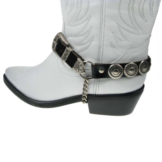 BS003 - 1 Row Circular Fitting 3/4" -  Leather Bootstrap