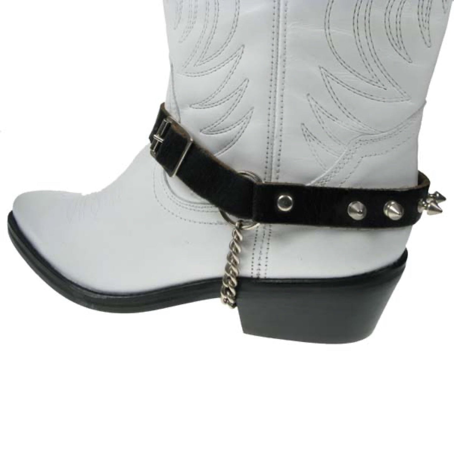 BS006 - 1 Row Spike 3/4"  -  Leather Bootstrap