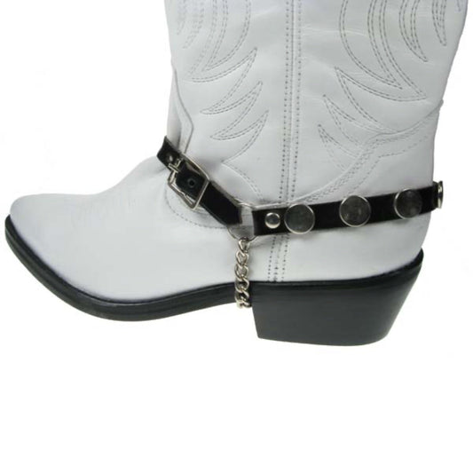 BS011 - 1 Row Button 1/2"  -  Leather Bootstrap