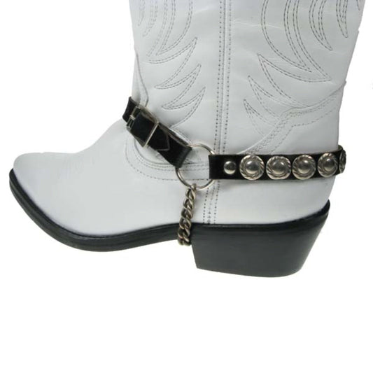 BS014 - 1 Row Small Circular Fitting 1/2"  -  Leather Bootstrap