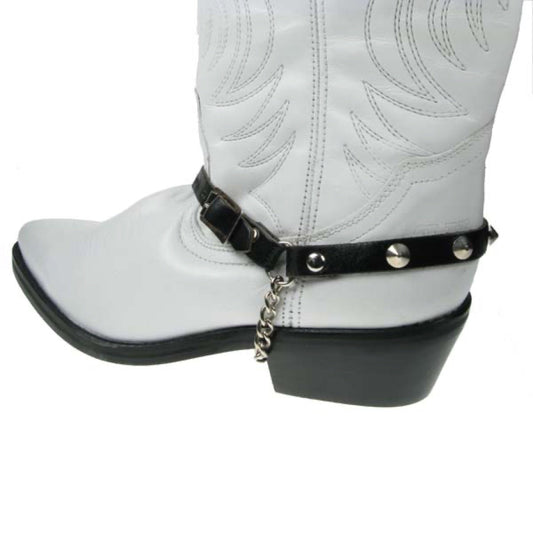 BS015 - 1 Row Conical/Roller 1/2"  -  Leather Bootstrap