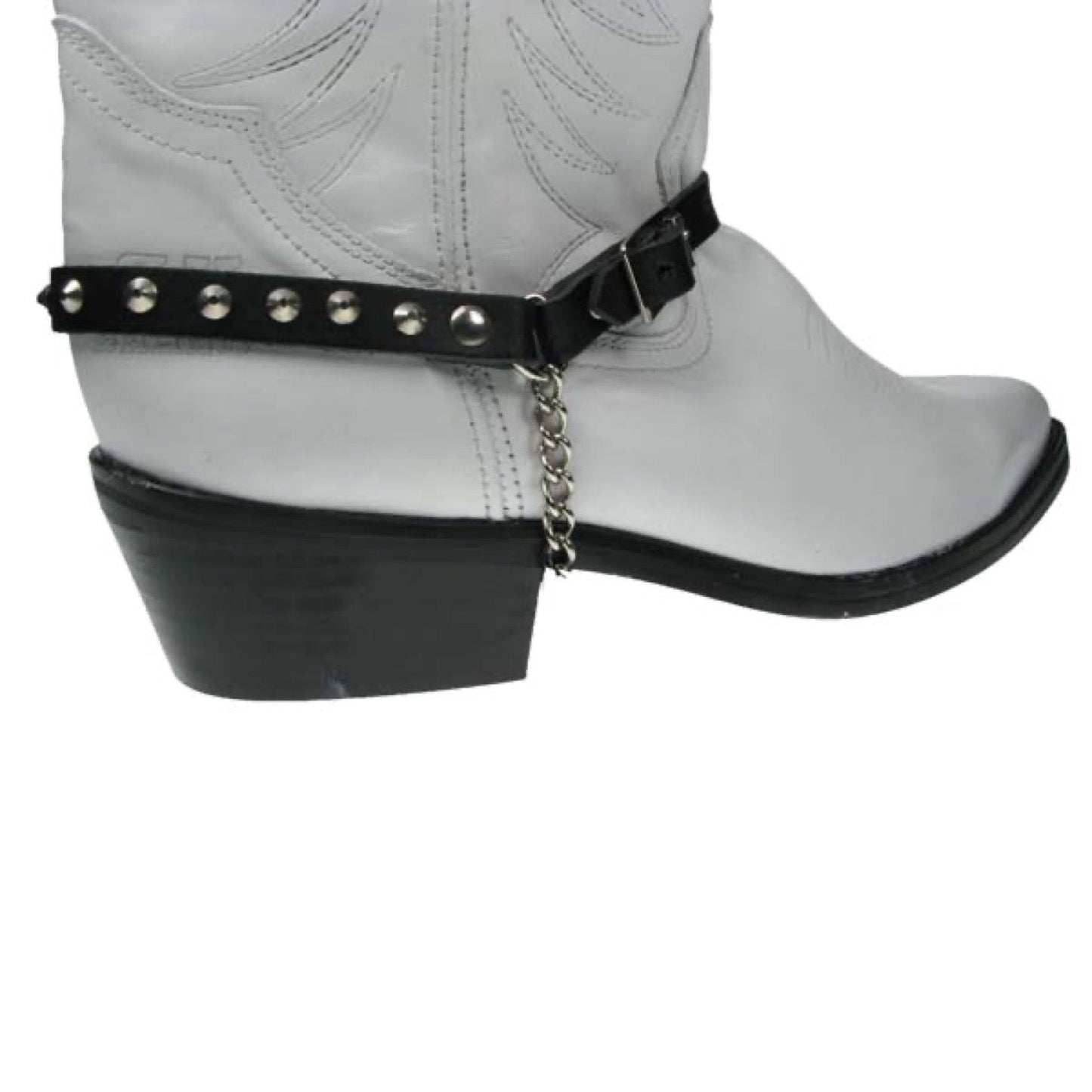 BS018 - 1 Row Small Conical 1/2"  -  Leather Bootstrap