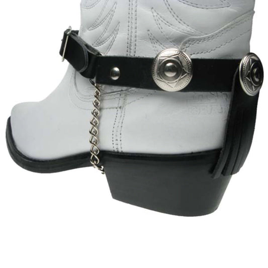 BS022 - 1 Row Star Plate Fitting 3/4"  -  Leather Bootstrap