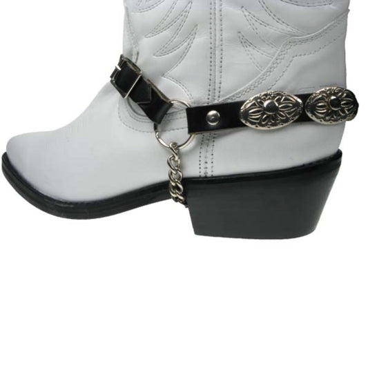 BS023 - Oval Plate Fitting 1/2"-    -  Leather Bootstrap