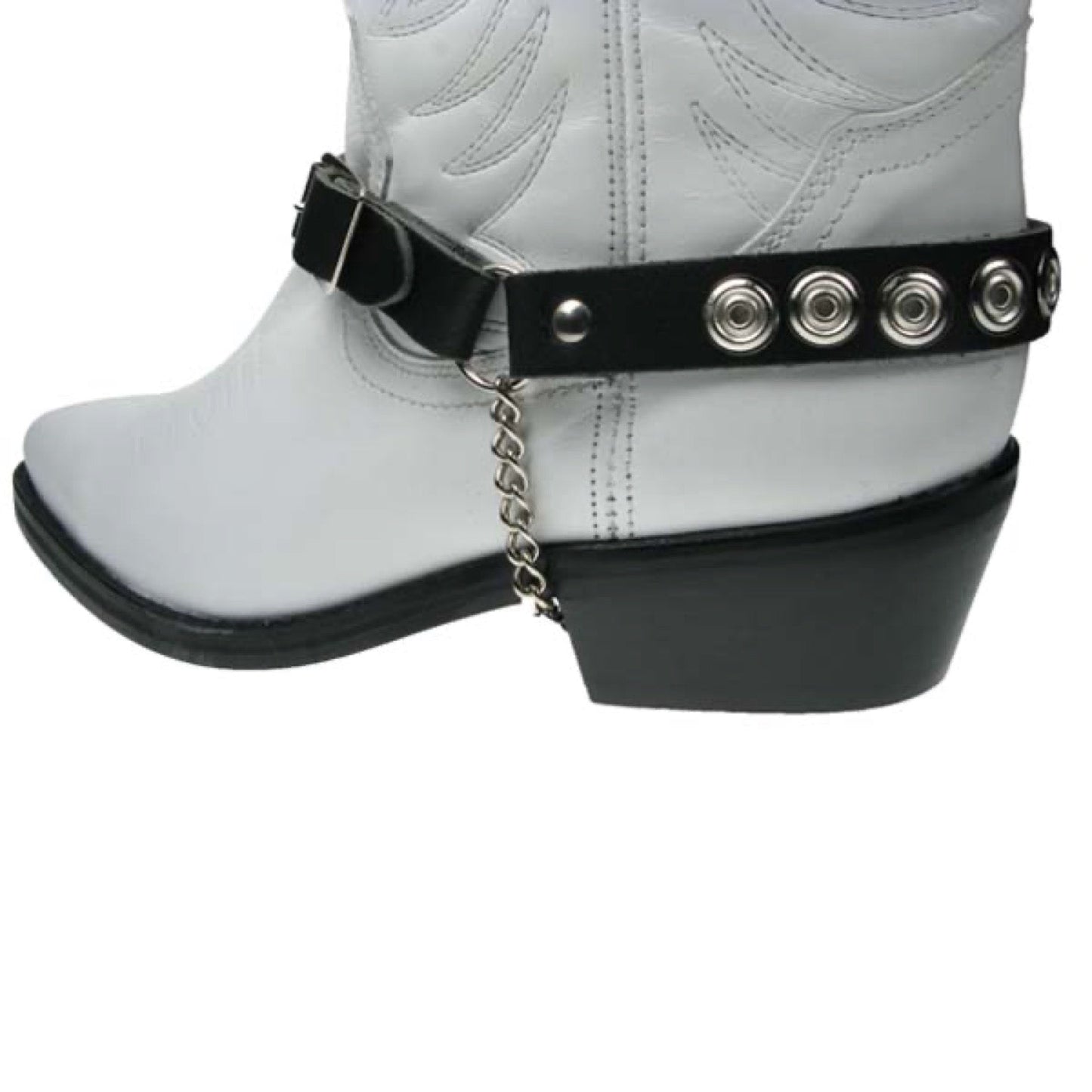 BS024 - 1 Row Circle Fitting 3/4"  -  Leather Bootstrap