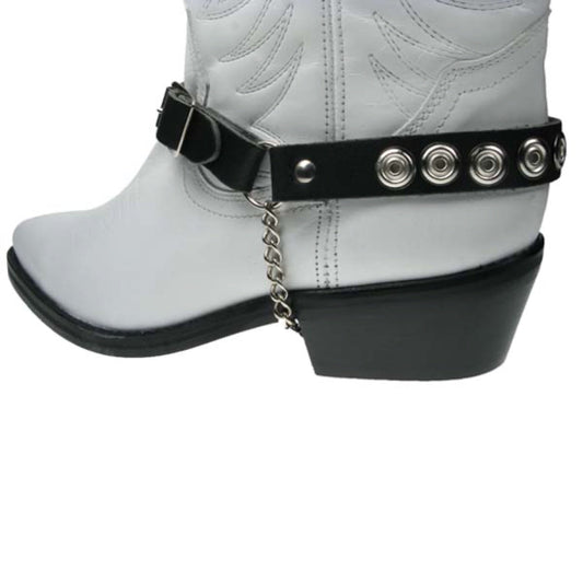 BS024 - 1 Row Circle Fitting 3/4"  -  Leather Bootstrap