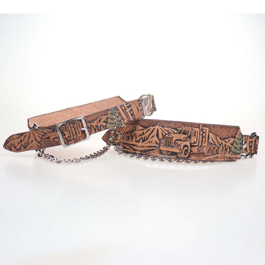 BS909 - TRUCKS/ TREES AMERICAN LEATHER BOOTSTRAP