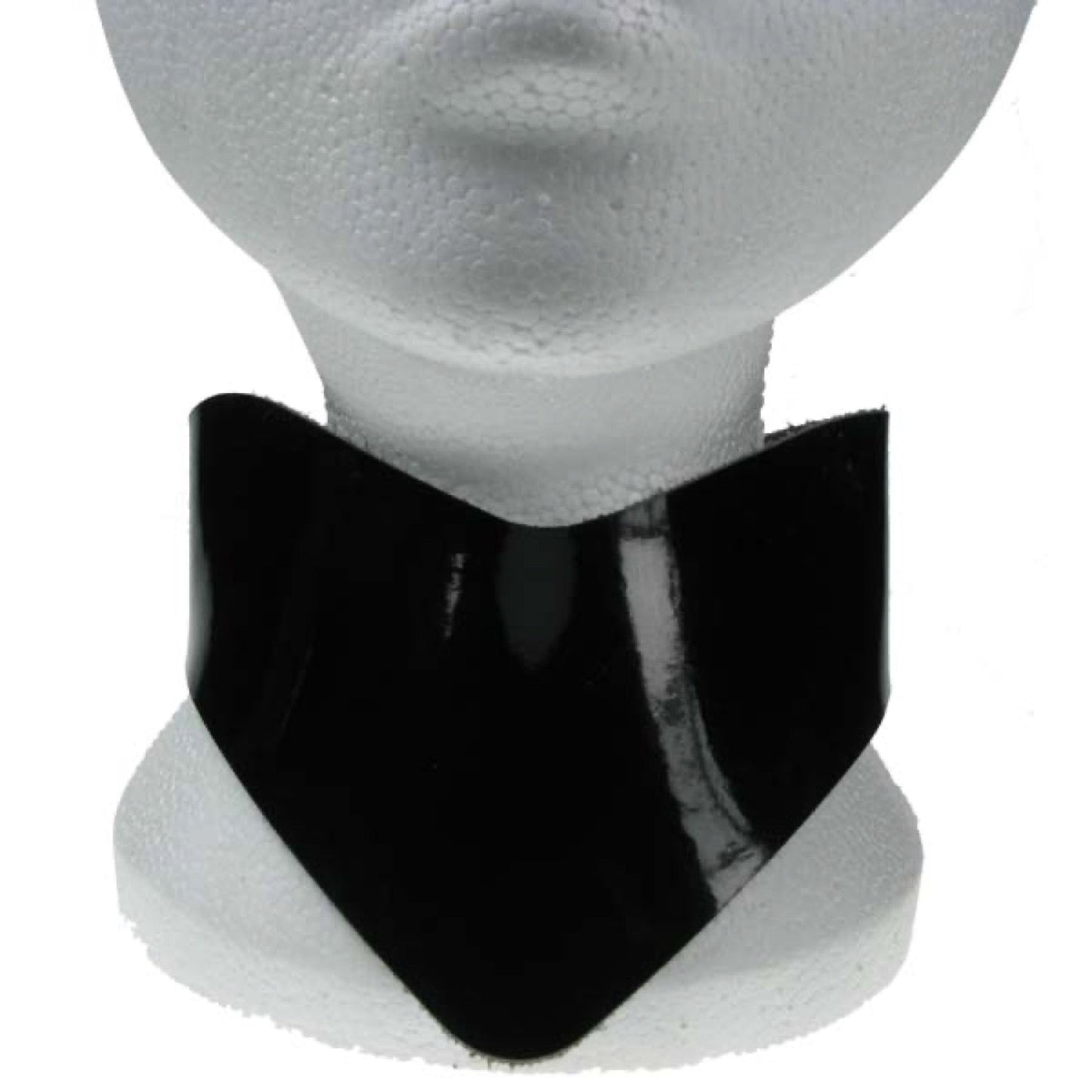 NB012 Black Hide V Neck Leather Choker