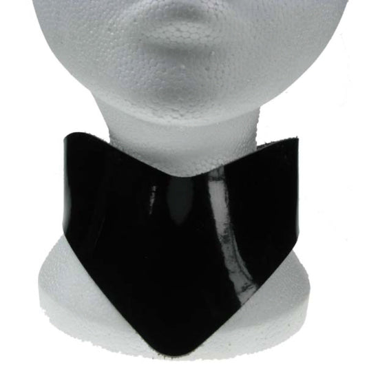 NB012 Black Hide V Neck Leather Choker