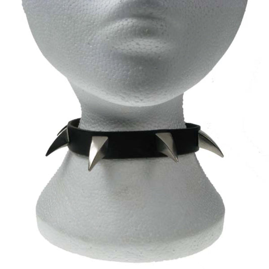 NB071 1 Row Small Claw Leather Choker