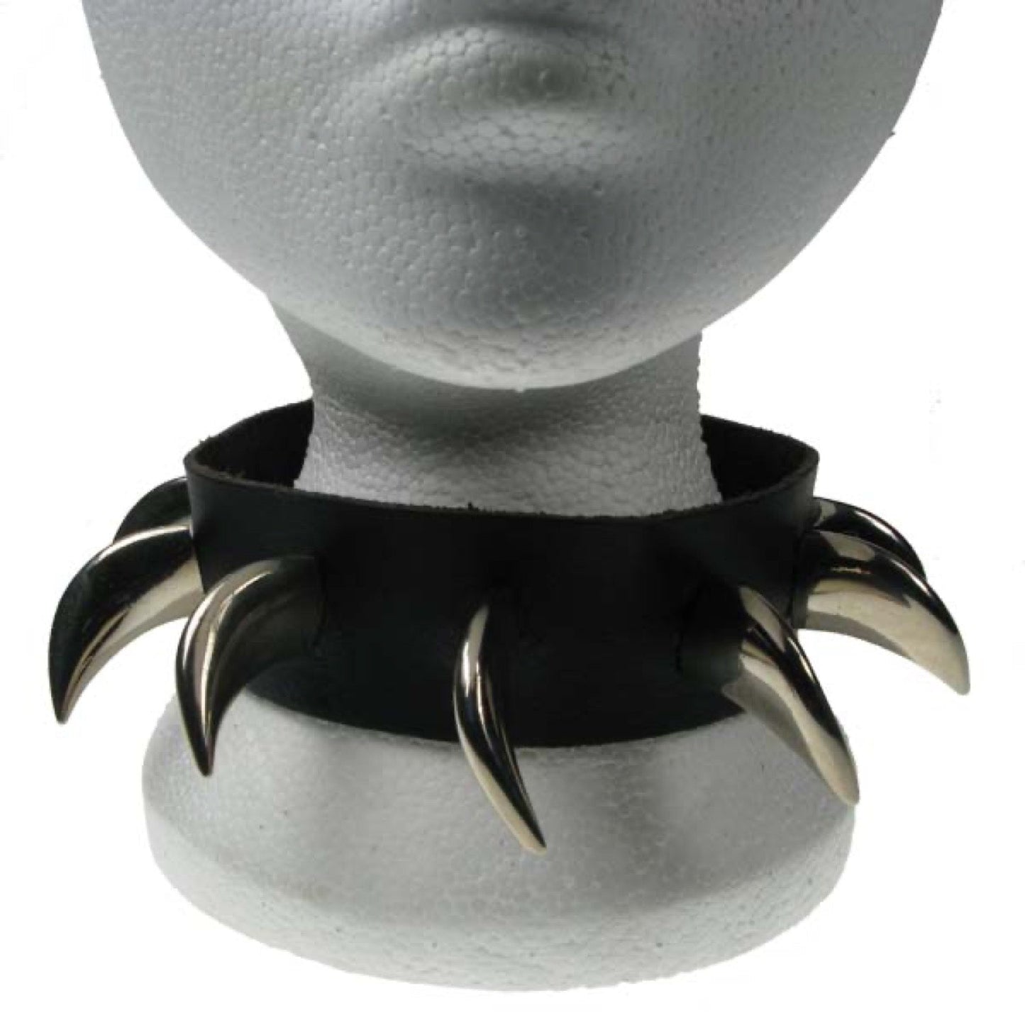 NB100 2 Saber Tooth Leather Choker