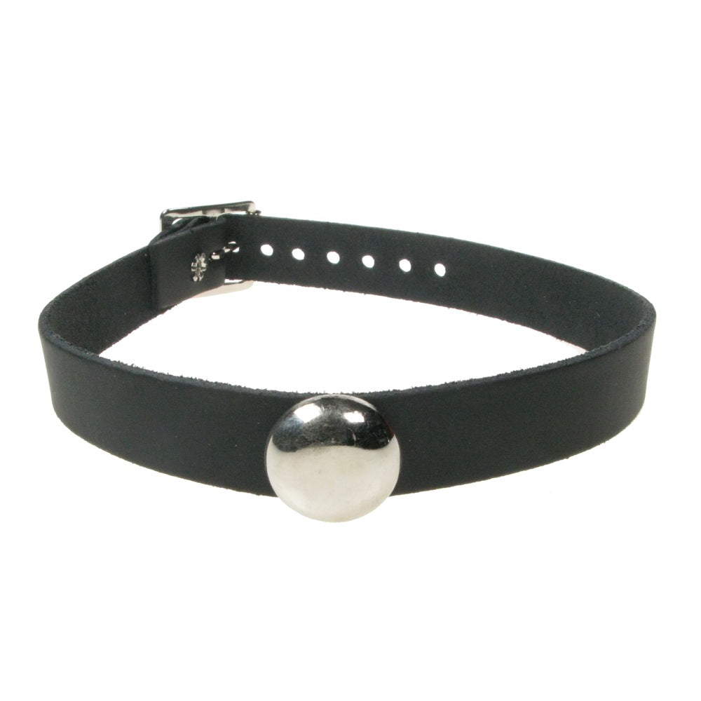 NB216 1 Row Circular Leather Choker