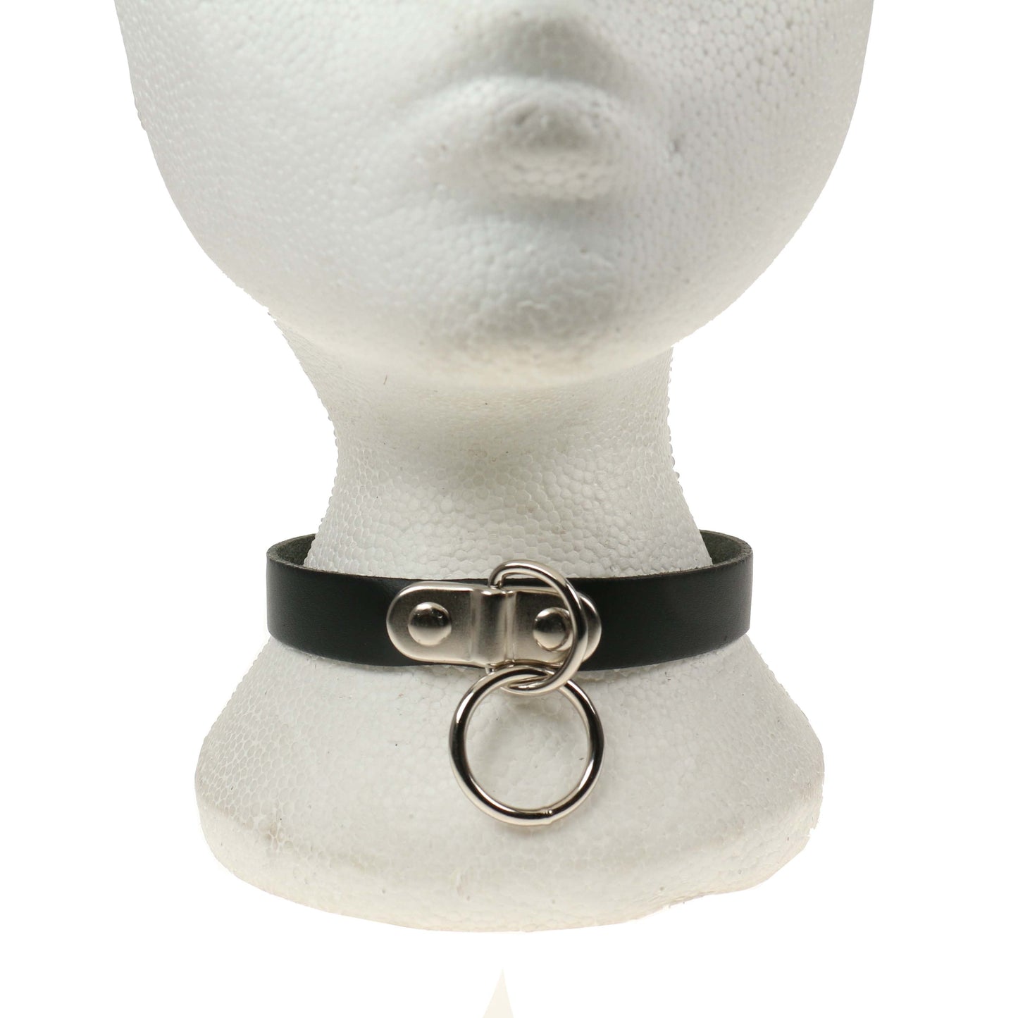NB238 1 Row Handle Plate with Small Ring Leather Choker