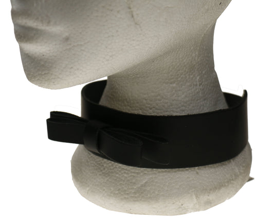 NB258 2 Row Bow Leather Choker