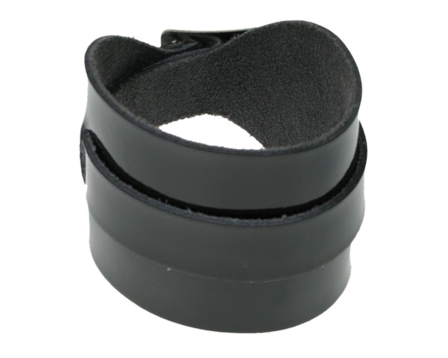WB313 3 ROW WIDTH, BLACK  DOUBLE WB Leather Wristband - Black
