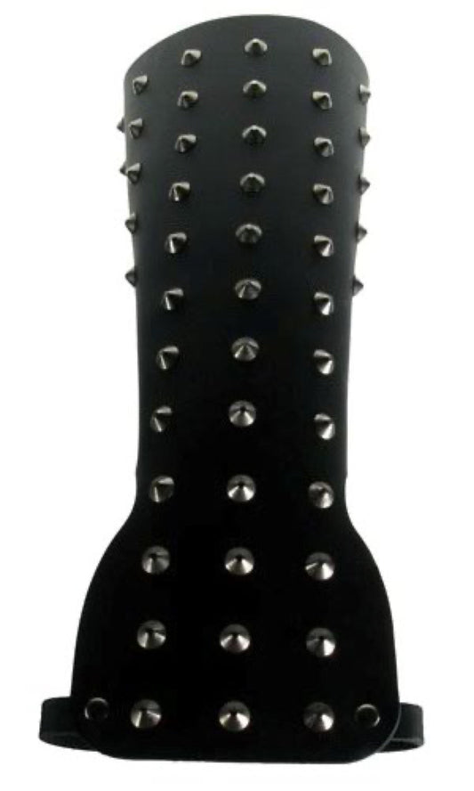 WB378 GAUNTLET WITH CONICAL LEATHER ARMBAND LEATHER GAUNTLET LEATHER WRISTBAND
