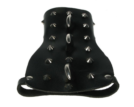 WB379 SMALL GAUNTLET WITH 3 CLAWS AND CONICALS LEATHER ARMBAND LEATHER GAUNTLET LEATHER WRISTBAND