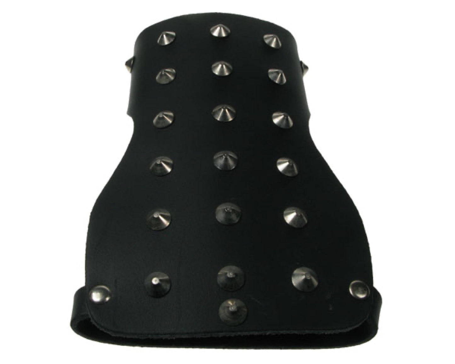WB381 SMALL GAUNTLET W/ CONICALS LEATHER ARMBAND/LEATHER GAUNTLET/LEATHER WRISTBAND - BLACK