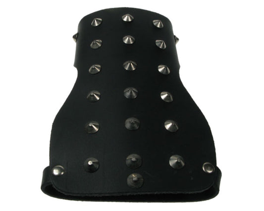 WB381 SMALL GAUNTLET W/ CONICALS LEATHER ARMBAND/LEATHER GAUNTLET/LEATHER WRISTBAND - BLACK