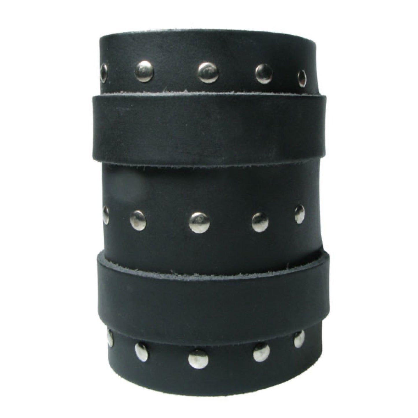 WB694 Double Wrap with Rivets Leather Wristband